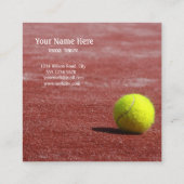 Carré Carte de visite d'entraîneur de tennis (Dos)