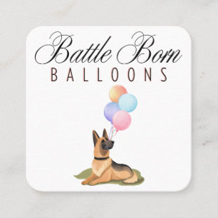 Carré Carte de visite des ballons de combat personnalisé