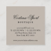 Carré Carte de visite des maisons de neige (Dos)