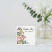 Carré Carte de visite des maisons de neige (Debout devant)