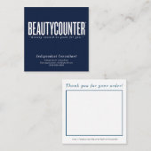 Carré carte de visite d'informations sur le Merci et la (Devant / Derrière)