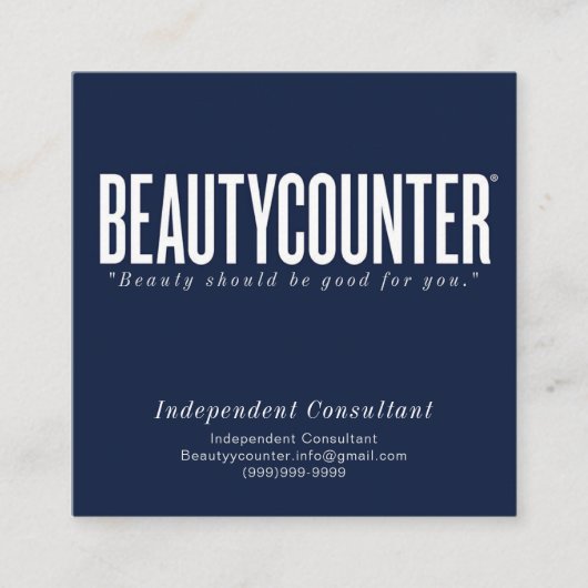 Carré carte de visite d'informations sur le Merci et la (Devant)