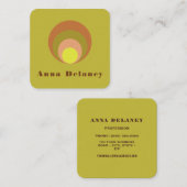 Carré Carte de visite d'inspiration rétro (Devant / Derrière)