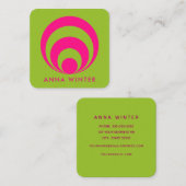 Carré Carte de visite d'inspiration rétro (Devant / Derrière)