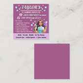 Carré Carte de visite domestique pourpre (Devant / Derrière)