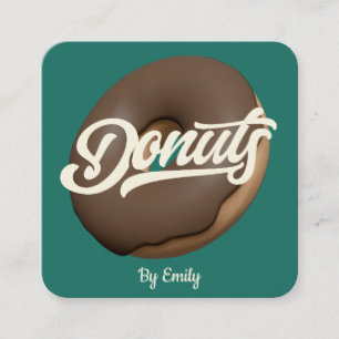 Carré Carte de visite Donuts Bakery Square