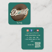 Carré Carte de visite Donuts Bakery Square (Devant / Derrière)