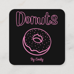 Carré Carte de visite Donuts Bakery Square