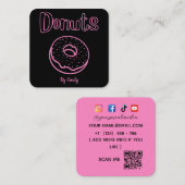 Carré Carte de visite Donuts Bakery Square (Devant / Derrière)