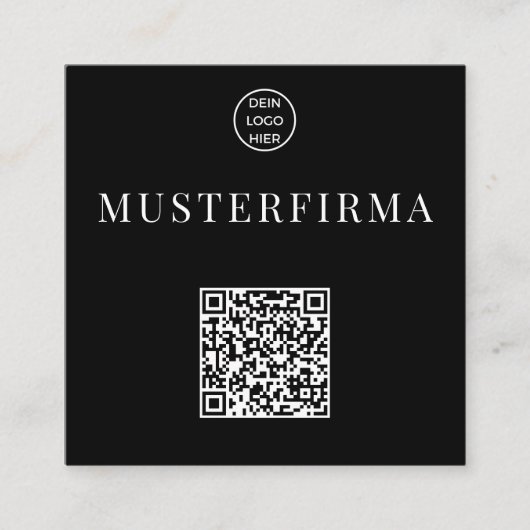 Carré Carte de visite du code QR (Devant)