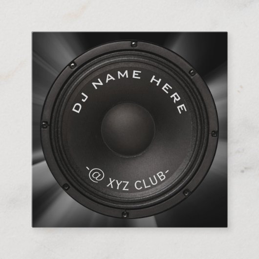 Carré Carte de visite du conférencier DJ (Devant)