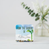 Carré Carte de visite du jardinier de semences (Debout devant)