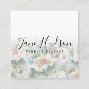 Carré Carte de visite éditable élégante simple minimalis