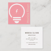 Carré carte de visite électrique branché (Devant / Derrière)