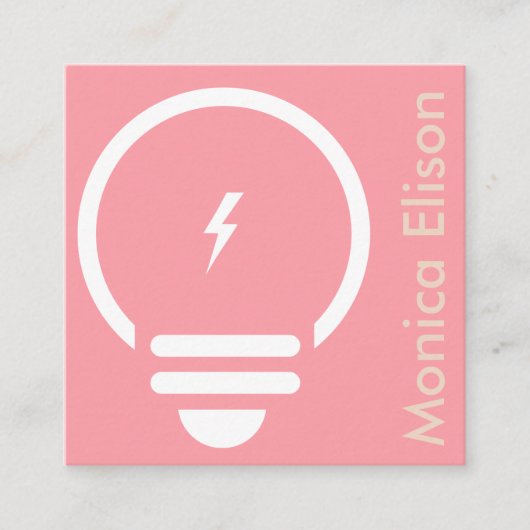 Carré carte de visite électrique branché (Devant)