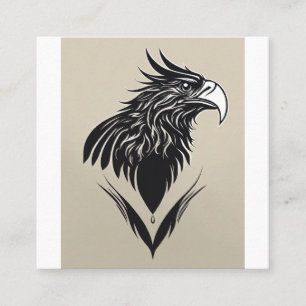 Carré Carte de visite Elegant Eagle Logo Professionnel