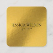Carré Carte de visite élégante en or moderne (Devant)