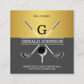 Carré Carte de visite élégante et simple avec monogramme (Dos)