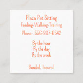 Carré Carte de visite Empreinte de léopard gris chic (Dos)