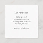 Carré Carte de visite en marbre Monogramme (Dos)