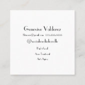 Carré Carte de visite Esthétique, Coiffeur, Coiffeur (Dos)