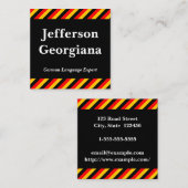 Carré Carte de visite expert en langue allemande (Devant / Derrière)