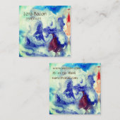 Carré Carte de visite fait sur commande abstrait (Devant / Derrière)