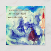 Carré Carte de visite fait sur commande abstrait (Dos)