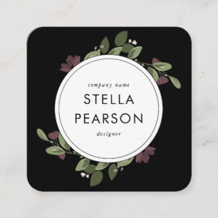 Carré Carte de visite floral moderne