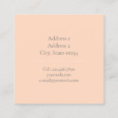 Carré Carte de Visite - Florale (Dos)