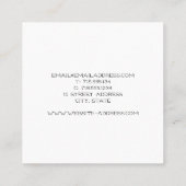 Carré Carte de visite frais de légumes d'aquarelle (Dos)