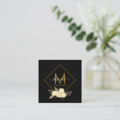 Carré Carte de visite Gold Black Event Planner (Debout devant)