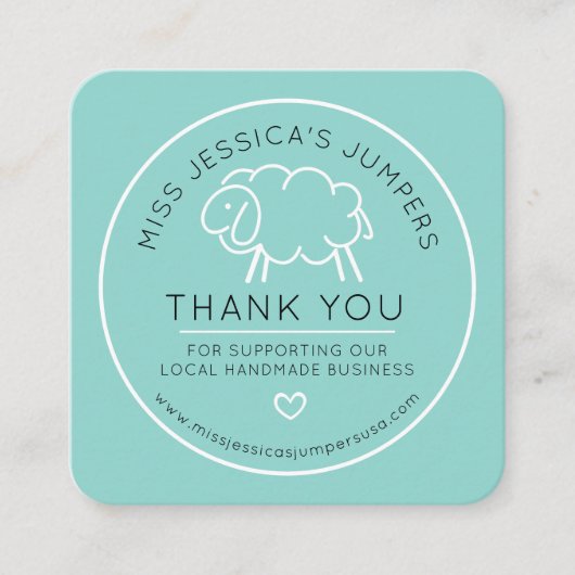 Carré Carte de visite Idéal pour les articles tricotés m (Devant)