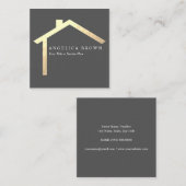 Carré Carte de visite immobilier (Devant / Derrière)