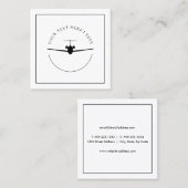 Carré Carte de visite Jet minimal - Style de logo person (Devant / Derrière)