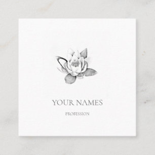 CARRÉ CARTE DE VISITE LOTUS BLANC