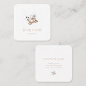 CARRÉ CARTE DE VISITE LOTUS BLANC (Devant / Derrière)