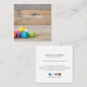 Carré Carte de visite Macaron Cookie (Devant / Derrière)