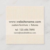 Carré Carte de visite menuisier menuisier (Dos)