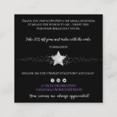 Carré Carte de visite Merci céleste de l'e-commerce (Dos)