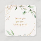 Carré Carte de visite Merci feuille (Dos)