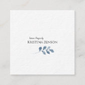 Carré Carte de visite minimal - bleu (Devant)