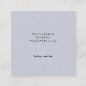 Carré Carte de visite minimal - bleu (Dos)