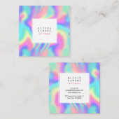 Carré Carte de visite minimaliste holographique (Devant / Derrière)