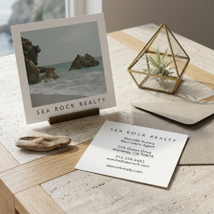 Carré Carte de visite minimaliste pour agence immobilièr