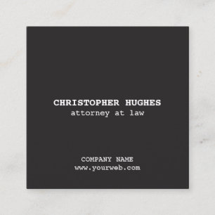 Carré Carte de visite minimaliste QR Code Noir Blanc pou