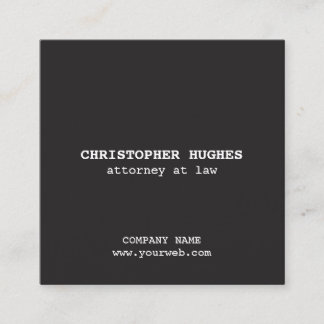 Carré Carte de visite minimaliste QR Code Noir Blanc pou