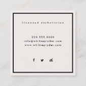 Carré Carte de visite moderne (Dos)