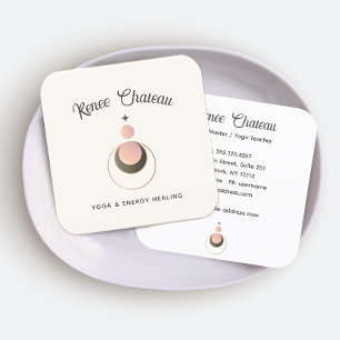 Carré Carte de visite moderne Bobo Céleste Moon Star