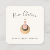 Carré Carte de visite moderne Bobo Céleste Moon Star (Devant)